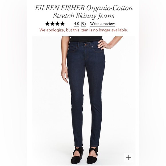 EILEEN FISHER Women's Dark Blue Skinny Jeans - Picture 1 of 7